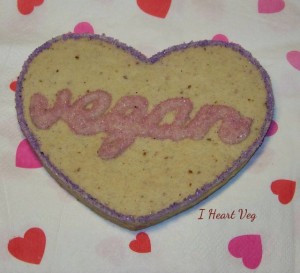 vegan heart cookie