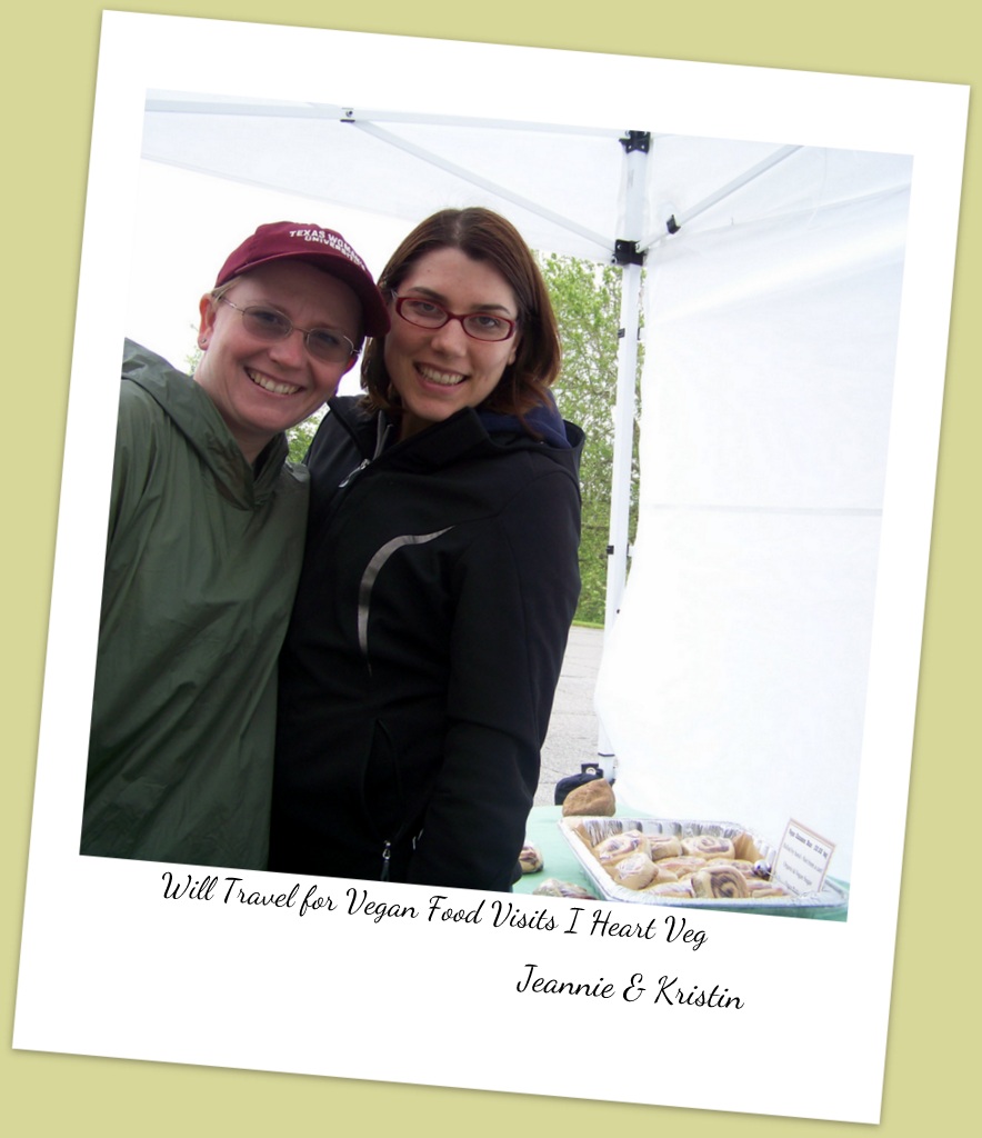 Will Travel for Vegan Food Meets I Heart Veg image of Kristin and Jeannie